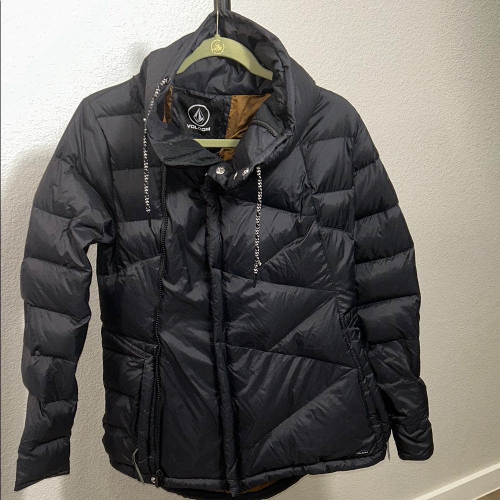 Volcom Black Quilted Snow Jacket Women’s Size XS/S